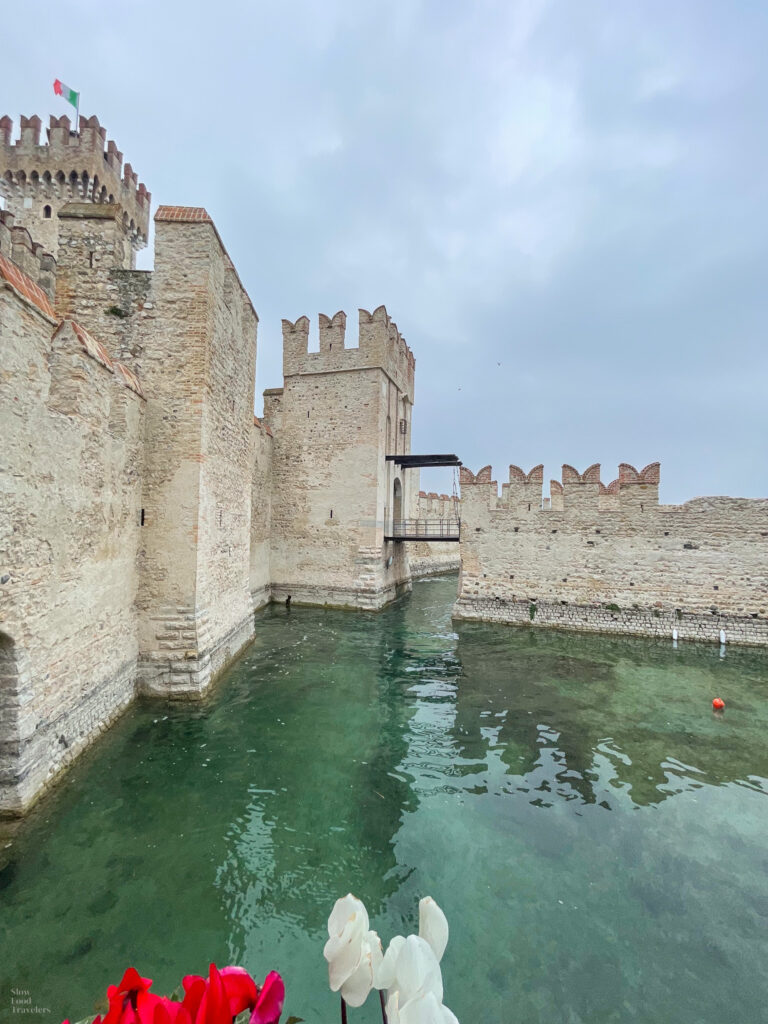 Castle in Sirmione, Italy on Lake Gardo (Lago di Garda)