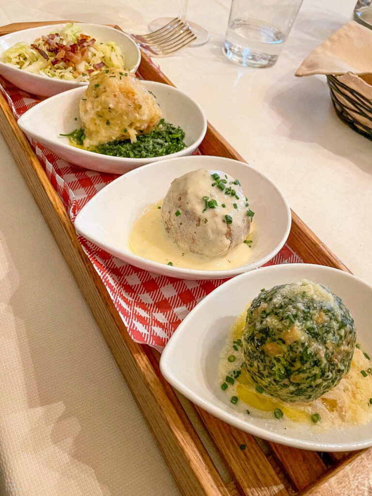 Tyrolean dumplings in Bolzano, Italy