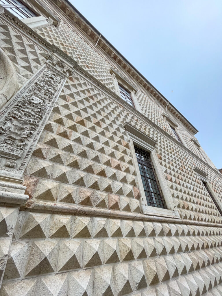 Diamond architecture in Ferrara, Italy